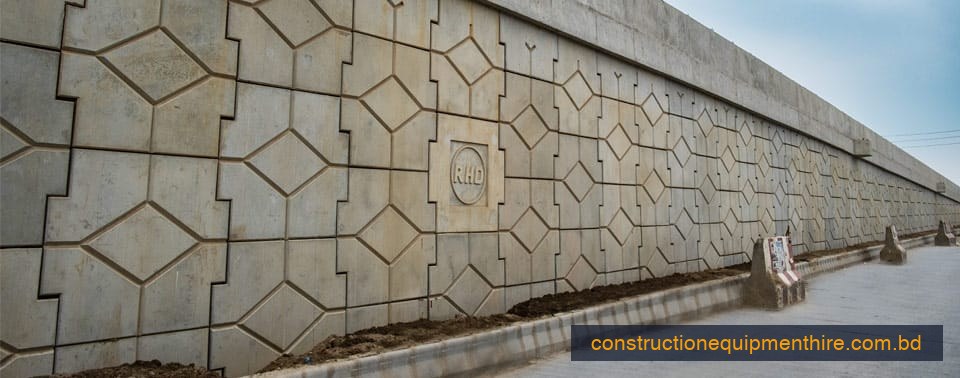 Completed RHD retaining wall